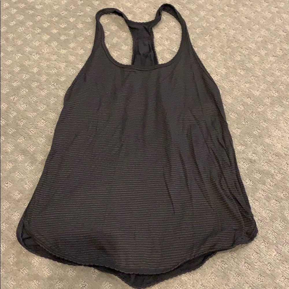 Black stripe lululemon scalloped racerback tank